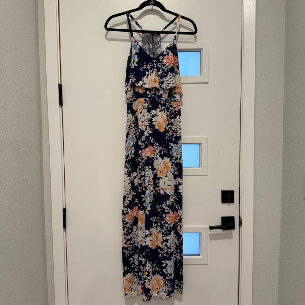 LC Lauren Conrad Floral Maxi Dress - Navy and Multicolor